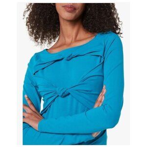 Terea Women's Primrose Knotted Front Long Sleeve Top size S NWT